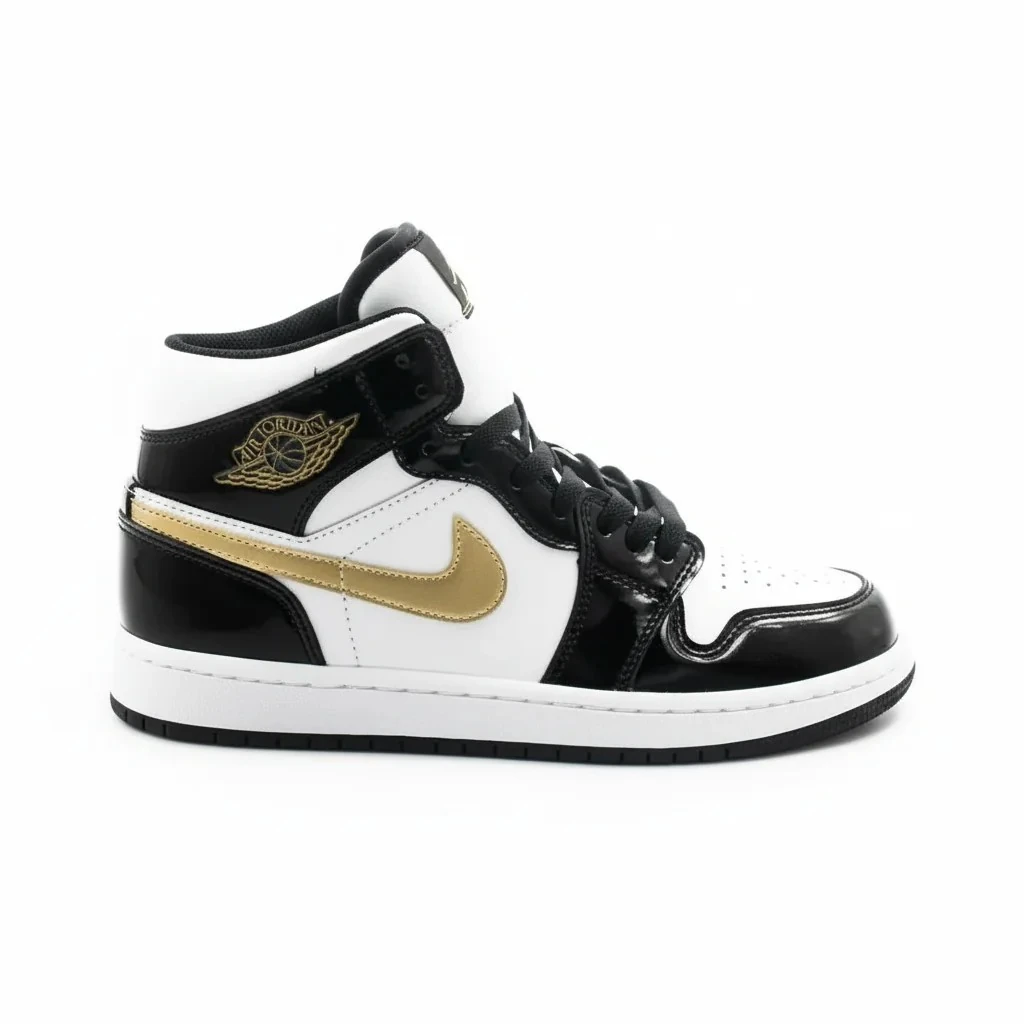 Jordan 1 High Rugan Siyah Gold HQ