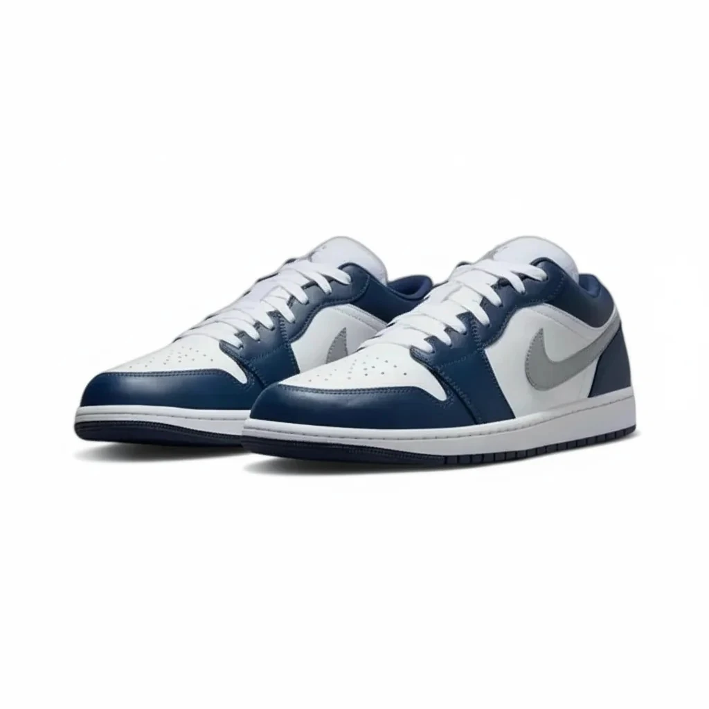 Nike Jordan 1 Low Wolf Grey Midnight Navy