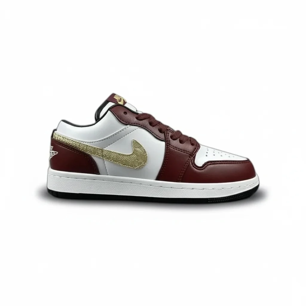 Jordan 1 Low Bordo Gold Hq