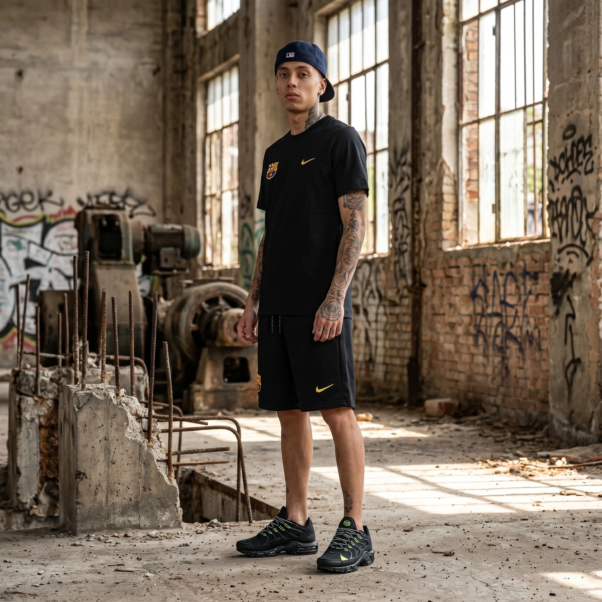 Nike Barcelona Siyah Tişört Unisex Takım