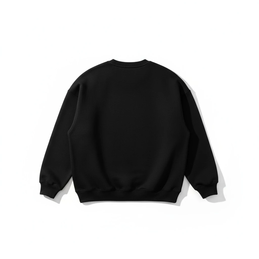 Basic Oversize Siyah Sweatshirt