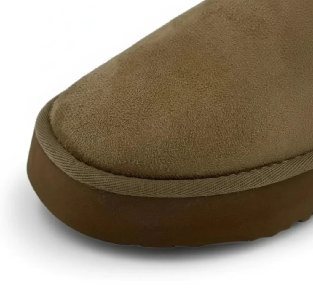 Krem Süet Kadın Bot İçi Tüylü