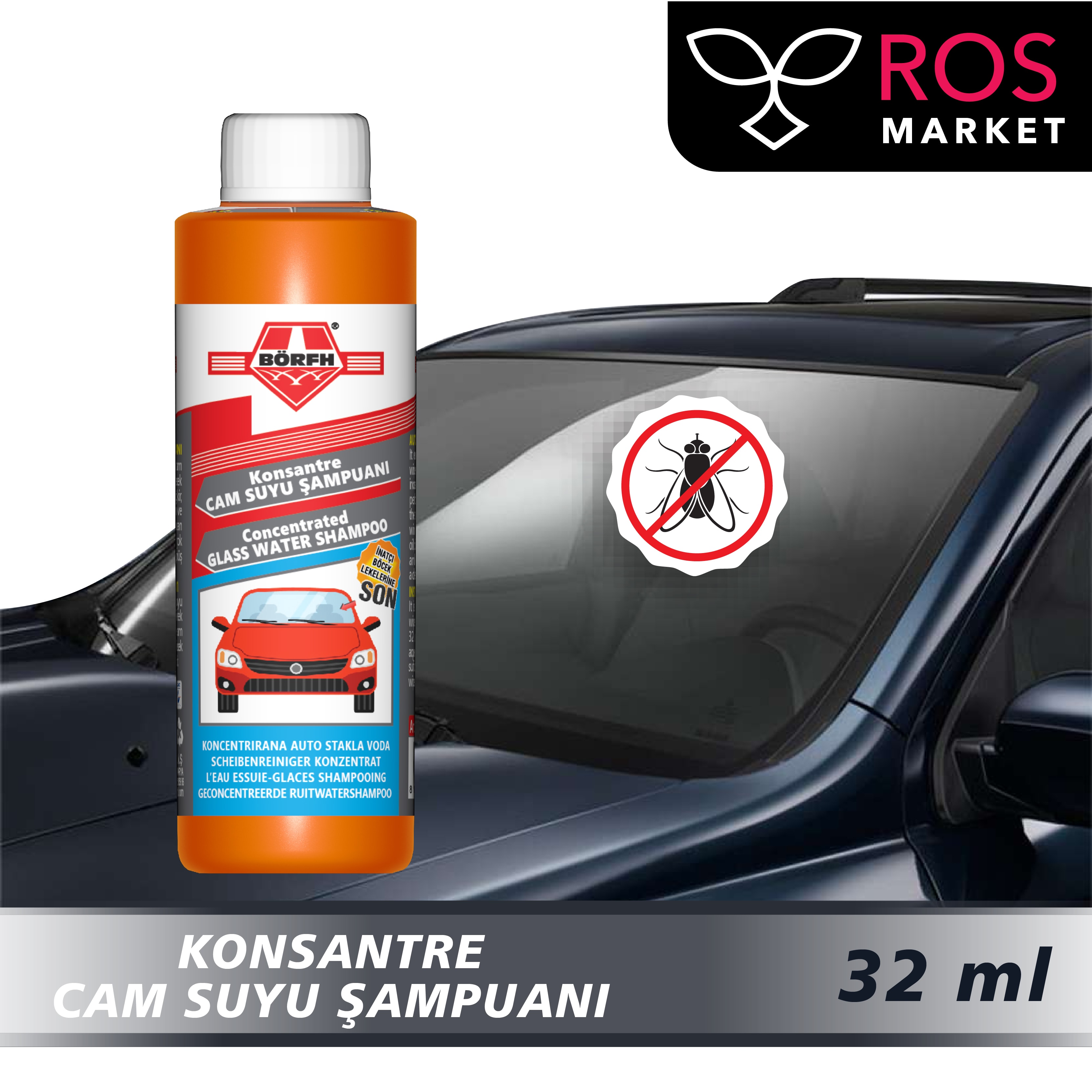 BÖRFH ARAÇ CAM SUYU ŞAMPUANI 32ML