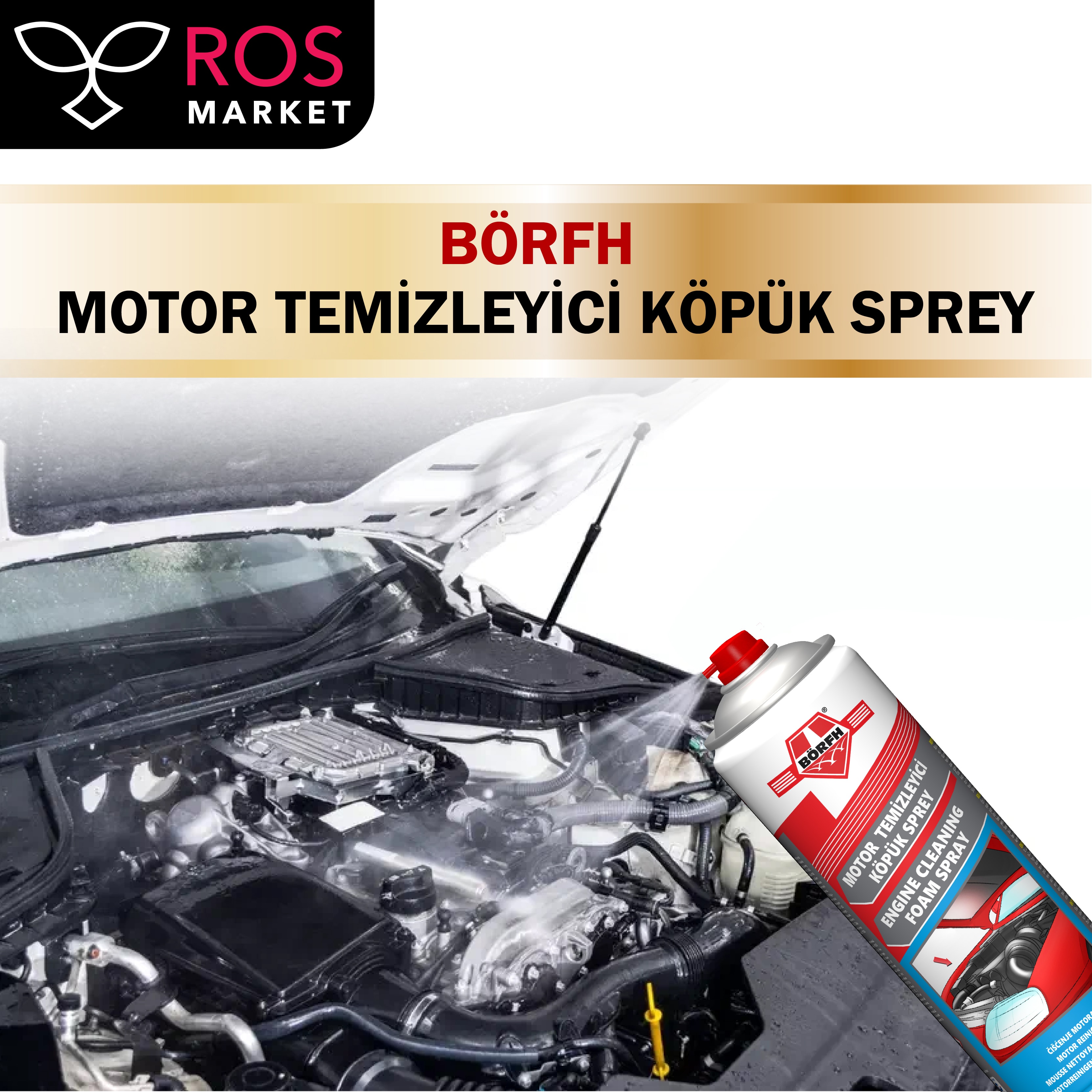 BÖRFH MOTOR TEMİZLEYİCİ KÖPÜK SPREY 500 ML