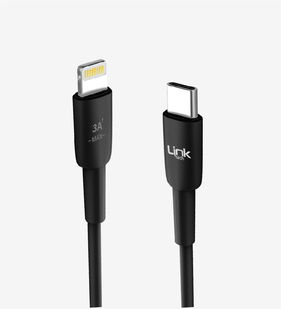 K621 Safe PD 30cm 3A Tip-C Lighting Powerbank Şarj Kablosu (Siyah)