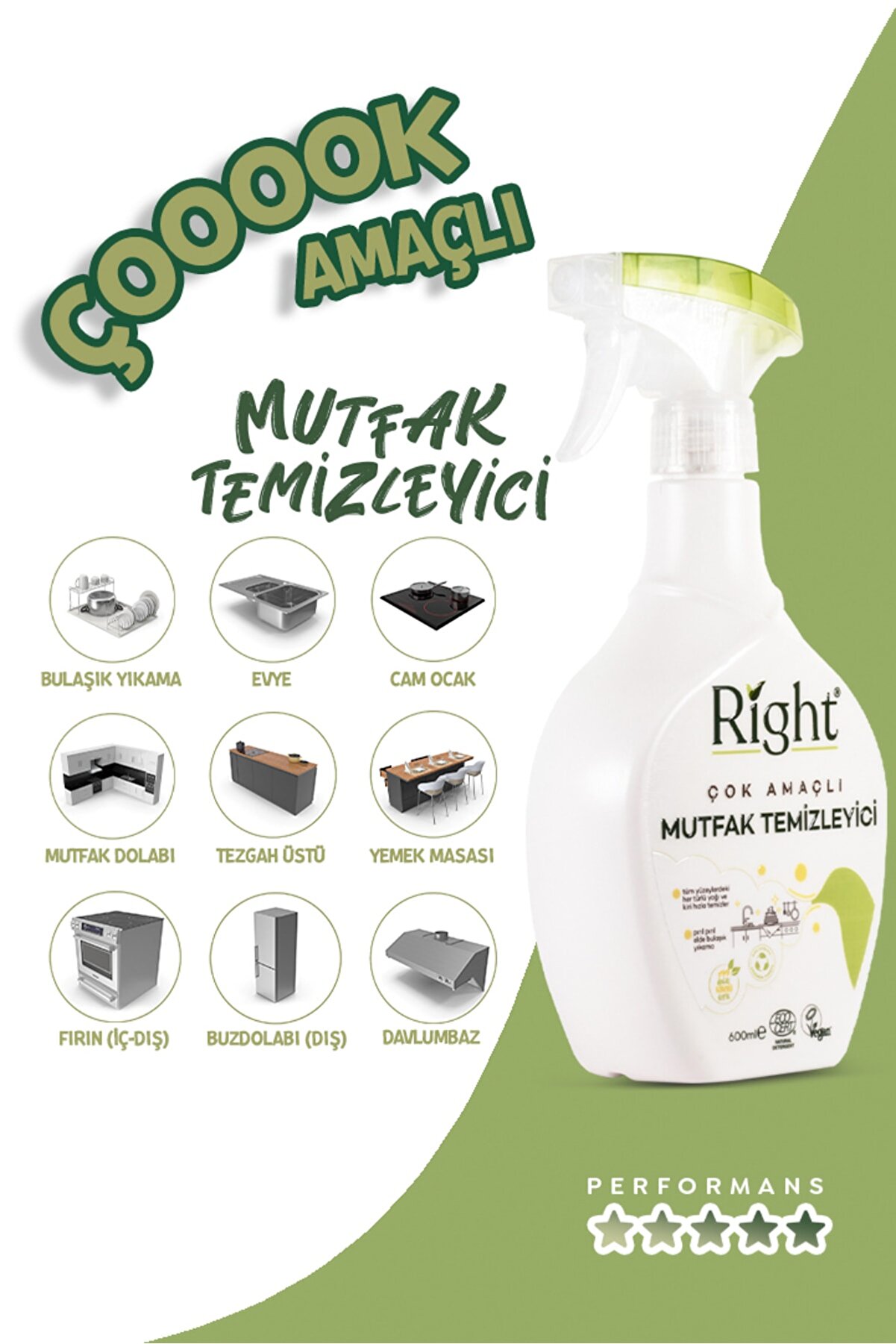 RİGHT ÇOK AMAKÇLI MUTFAK TEMİZLEYİCİ 600 ML