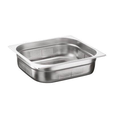 Çelik Gastronorm Küvet Delikli , 2/3x150