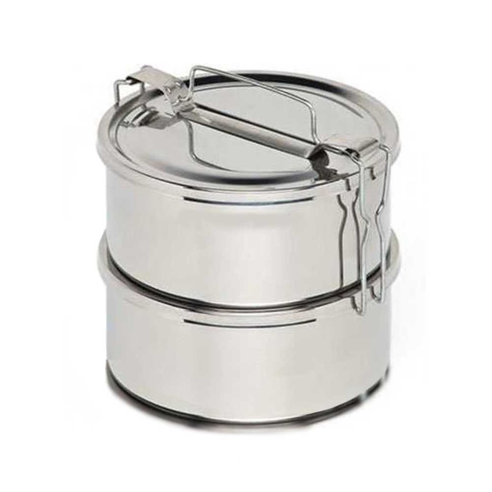Çelik Sefer Tası Telli Model 16 cm. , 2 Katlı