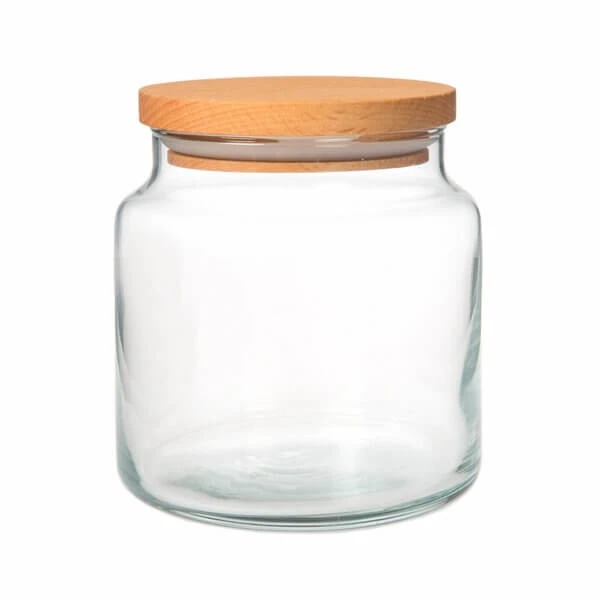 Jardenia 580 cc Ahşap Kapaklı Cam Kavanoz (24 Adet Fiyatıdır.)