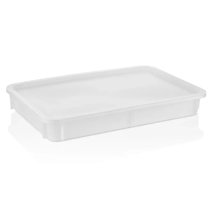 Pizza Hamur Teknesi Kapaklı ; Yüksekliği 10 cm.