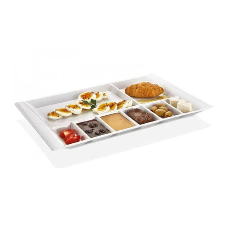 Külsan Thermoset 8 Bölmeli Premium Kahvaltı Tabldot, 41x26 cm