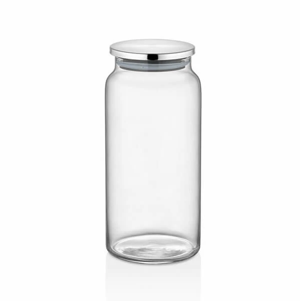 Jardenia 1.100 cc Silikon Vakumlu Paslanmaz Kapaklı Cam Kavanoz (12 Adet Fiyatıdır.)