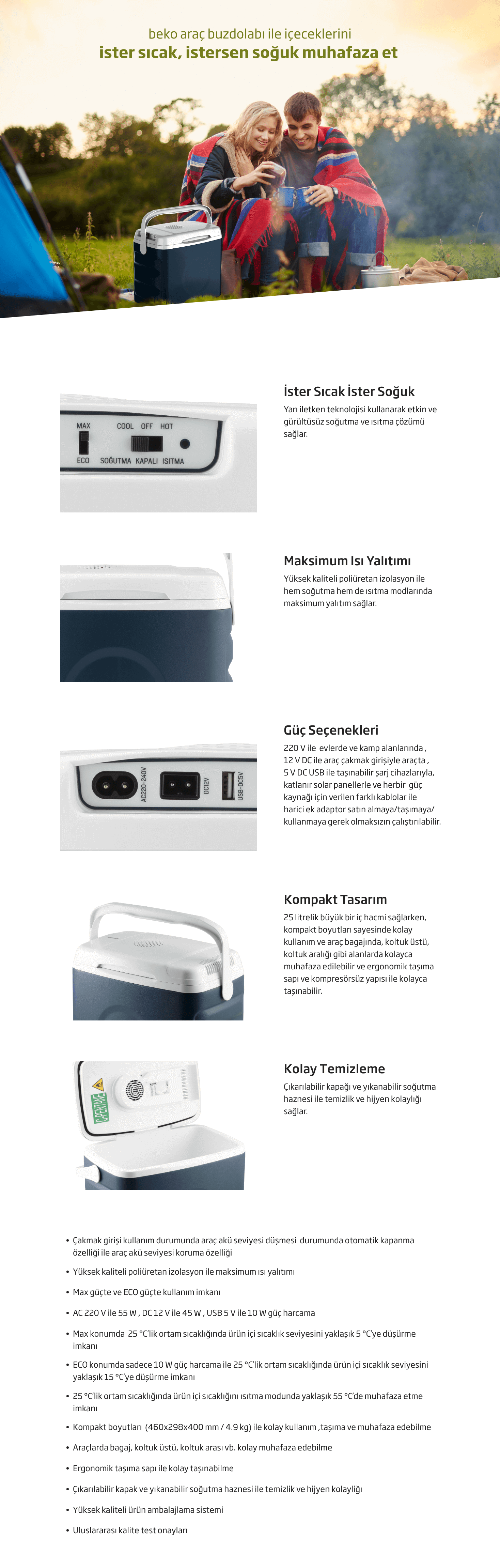 Beko OTB 51223 Araç içi Soğutucu Buzdolabı, Car Cooler