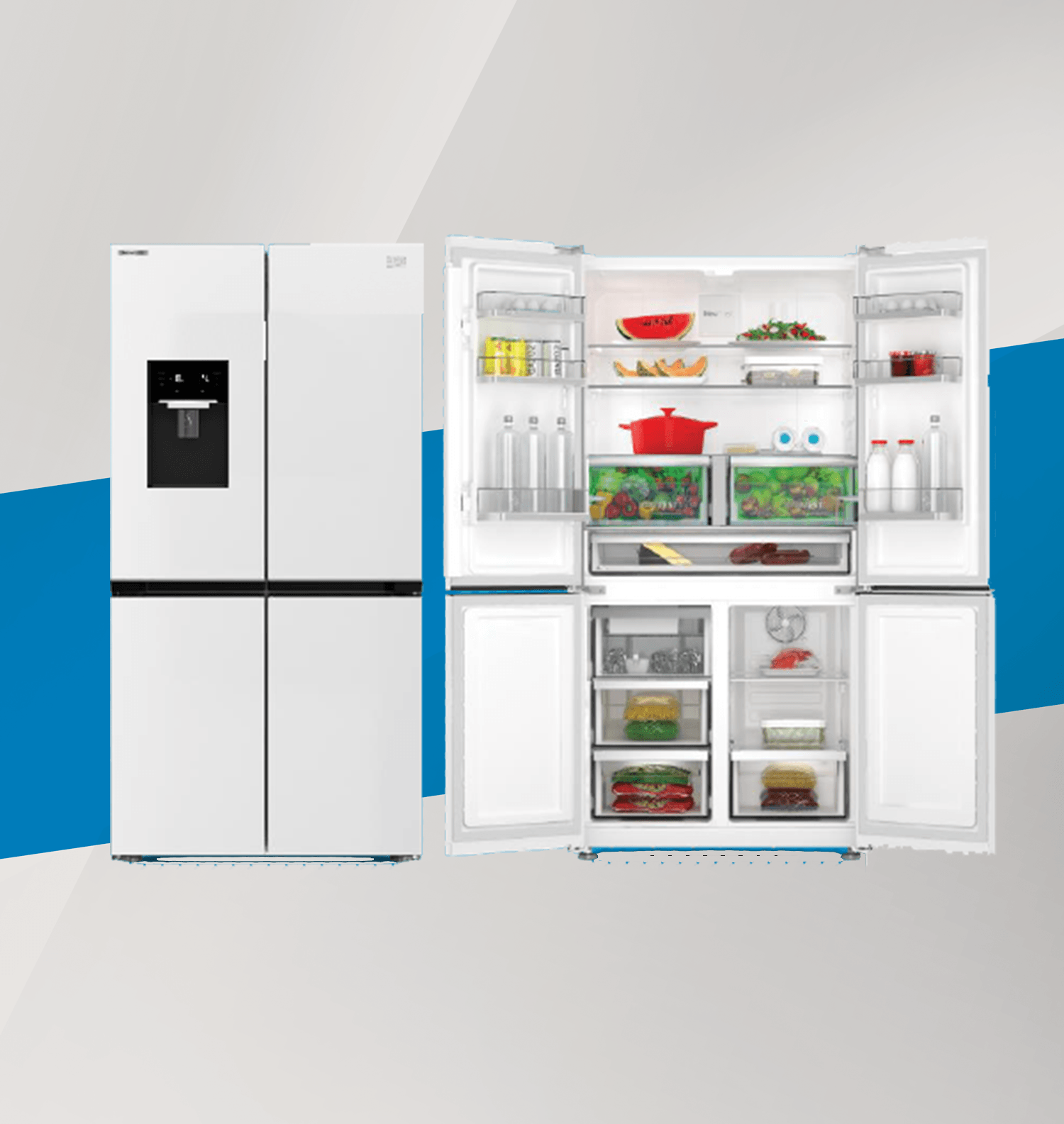 Beko 191572 EBS Gardolap Tipi Beyaz Geniş Hacimli No Frost Buzdolabı