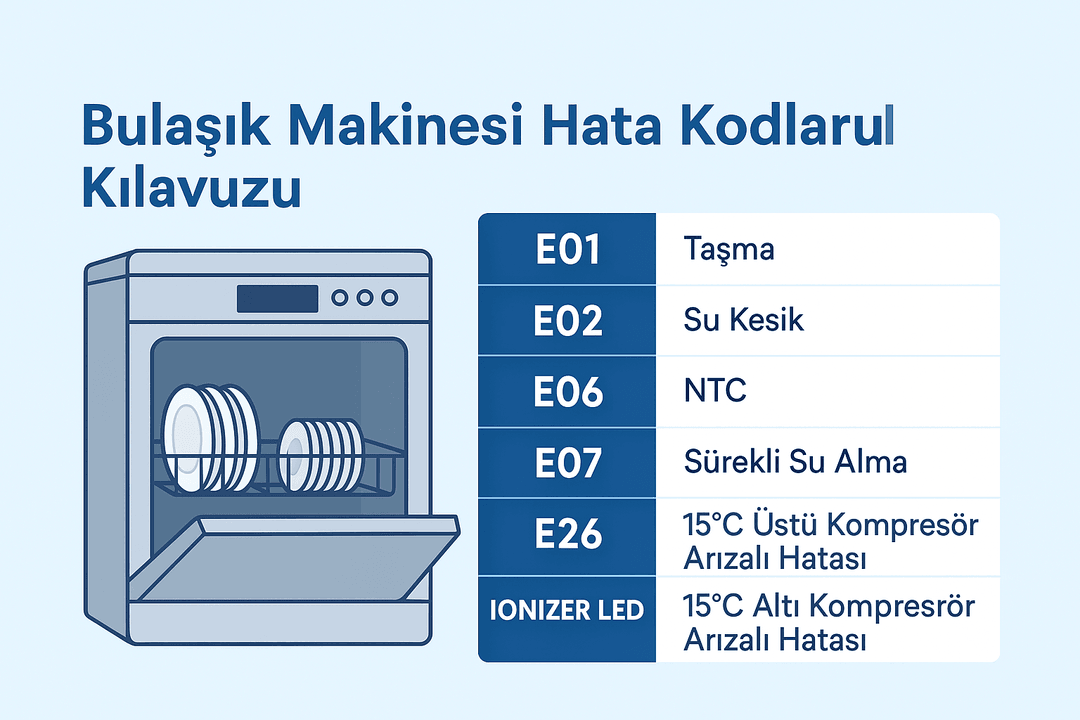 Beko bulaşık makinesi hata kodları