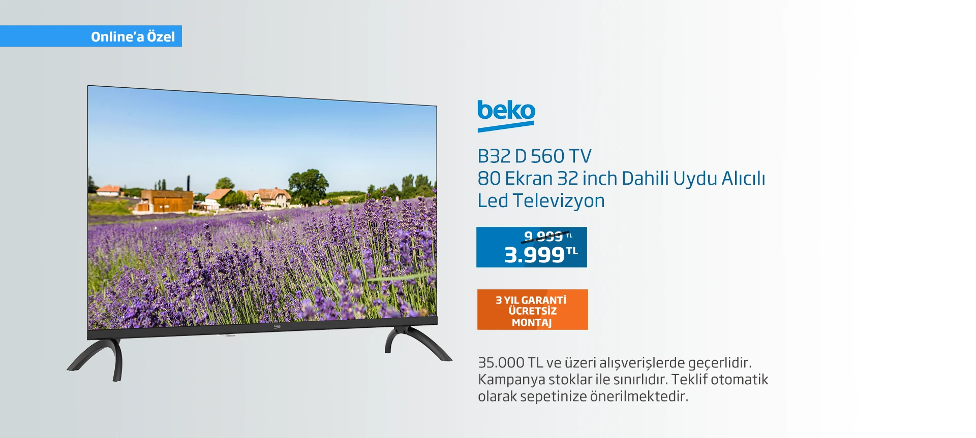 3.999 TL'YE Beko 80 Ekran 32 İnch Led Tv almak ister misiniz?