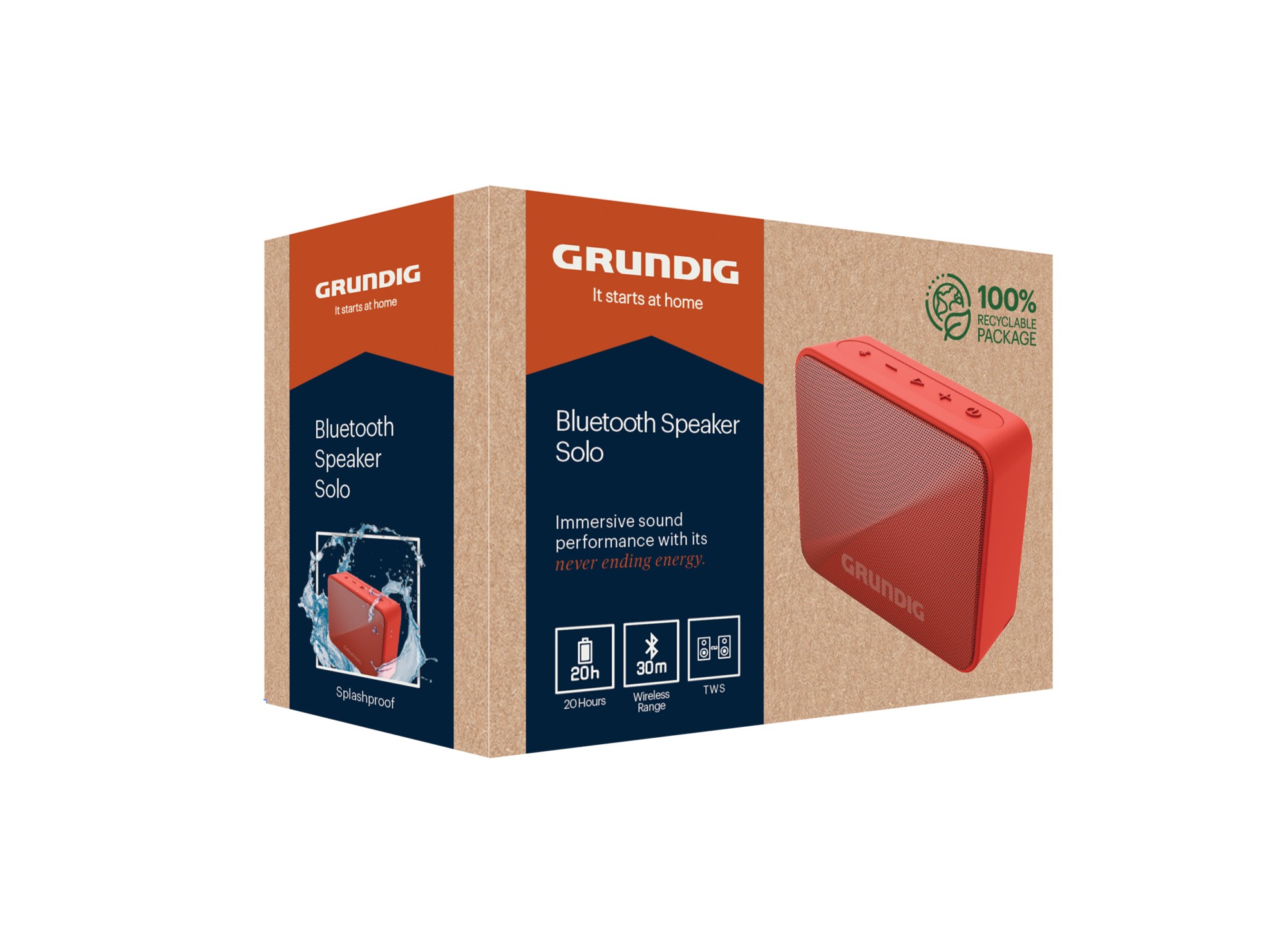 Grundig Solo BT Hoparlör Kırmızı Hoparlör