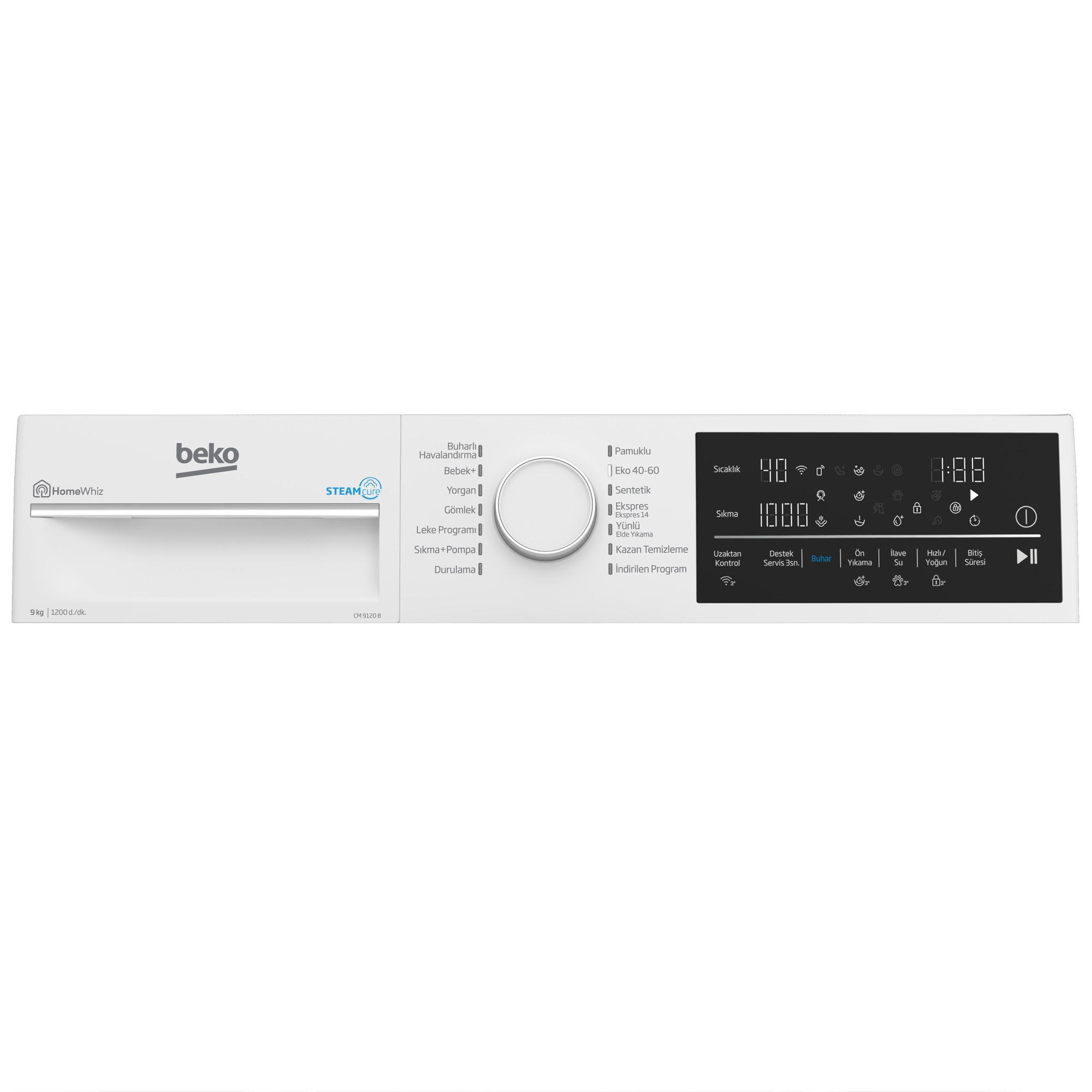 Beko CM 9120 B Çamaşır Makinesi, HomeWhiz Akıllı Çamaşır Makinesi