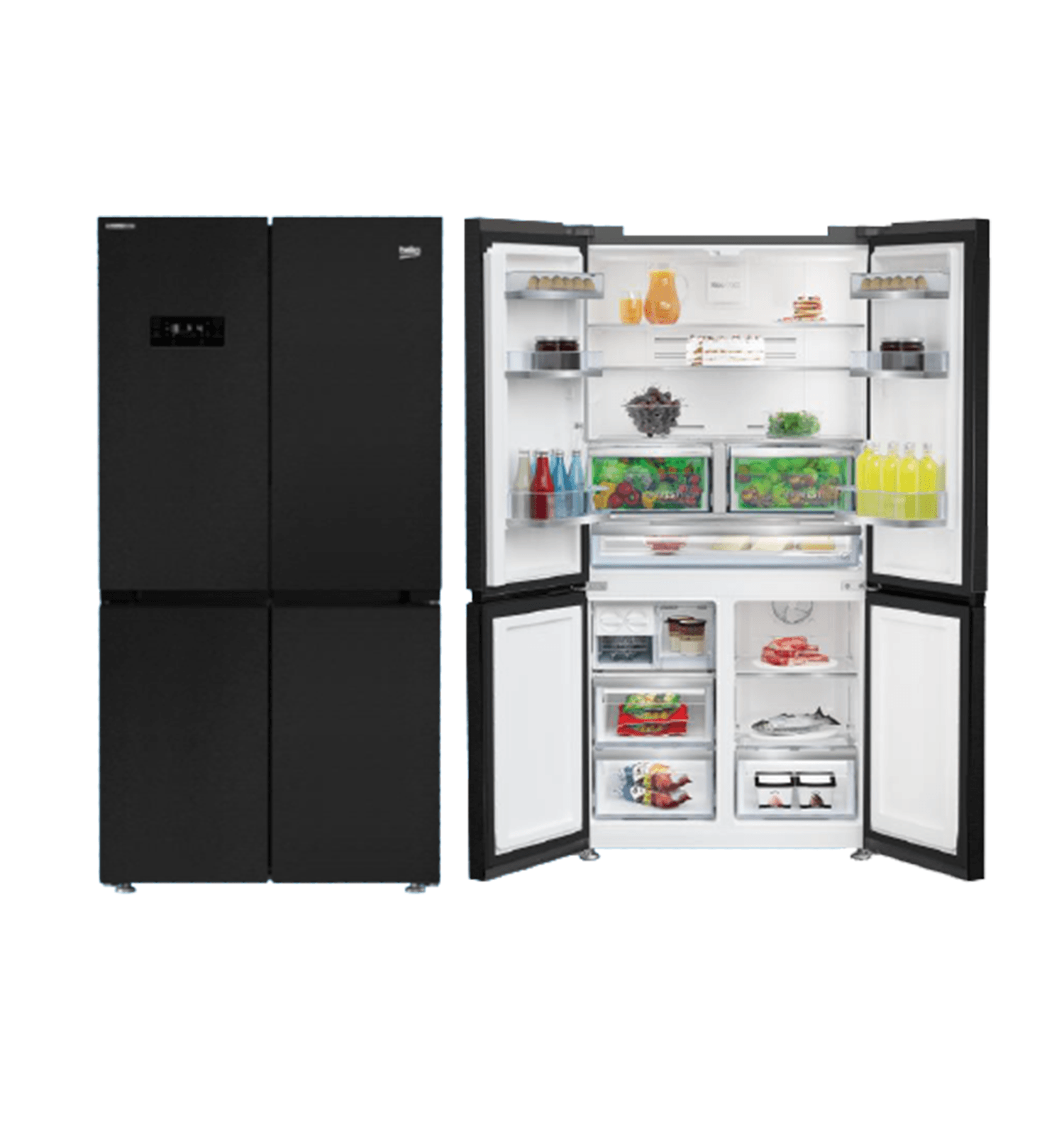 Beko 191572 ES Siyah Gardolap Tipi Geniş Hacimli NoFrost Buzdolabı