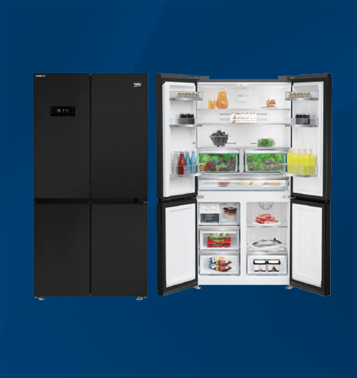 Beko 191572 ES Siyah Gardolap Tipi Geniş Hacimli NoFrost Buzdolabı