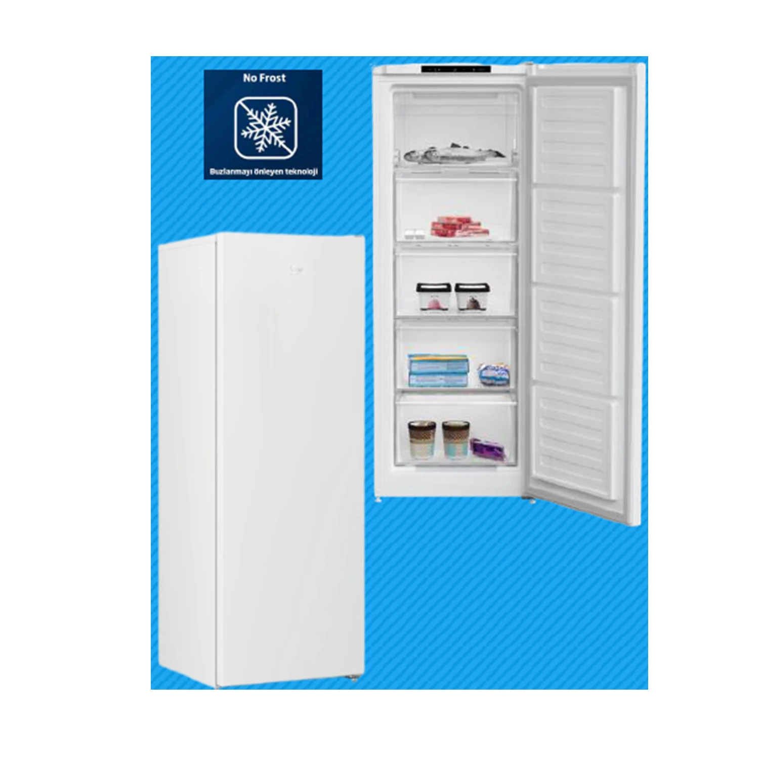 Beko 7053 NFB 5 Çekmeceli Derin Dondurucu, Deep Freezer