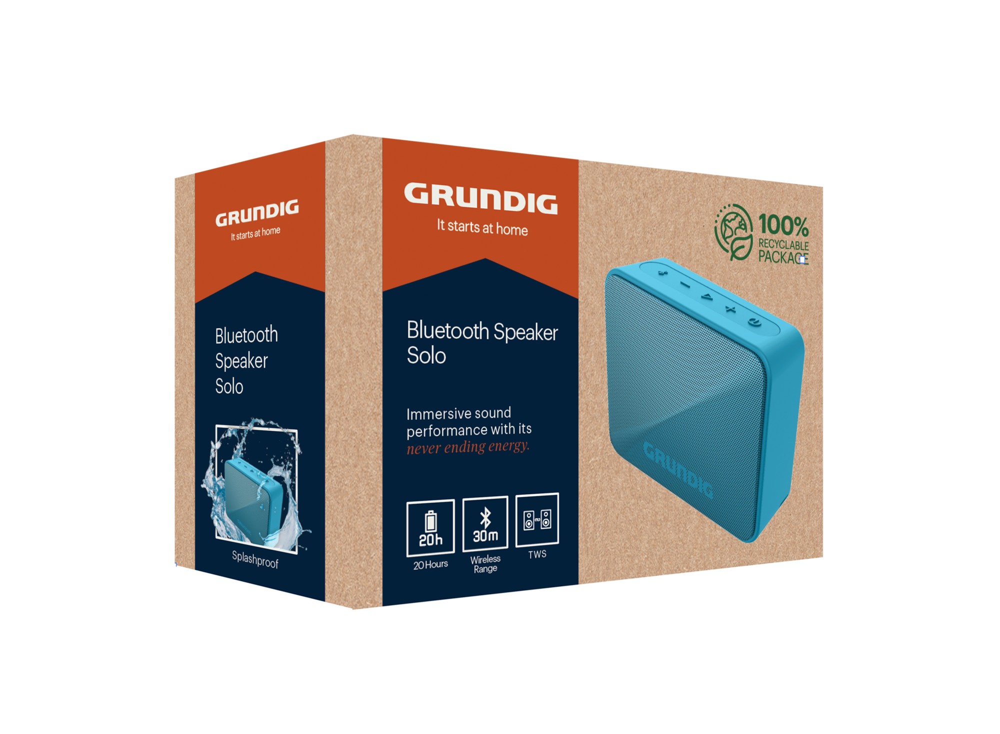 Grundig Solo BT Hoparlör Mavi Hoparlör