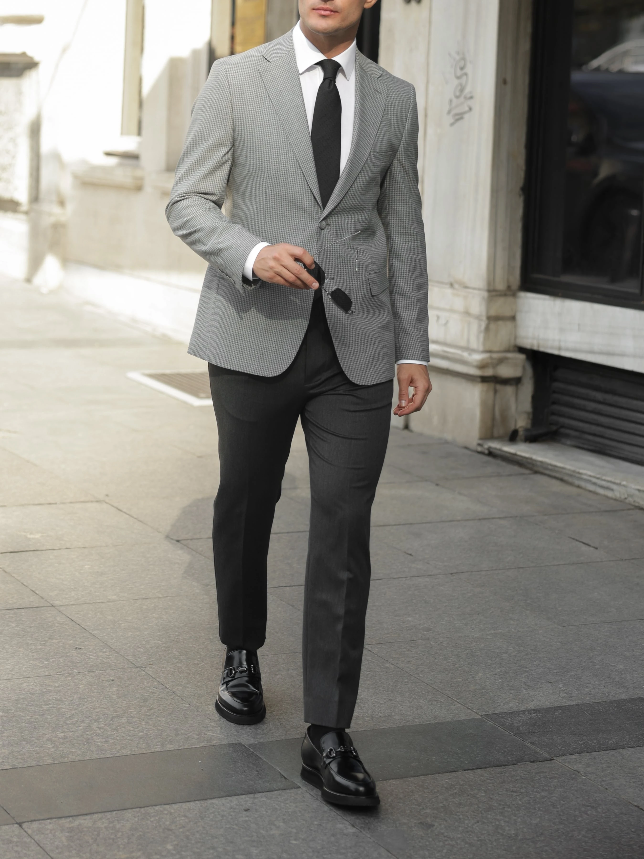 Erkek Gri Flanel Ceket