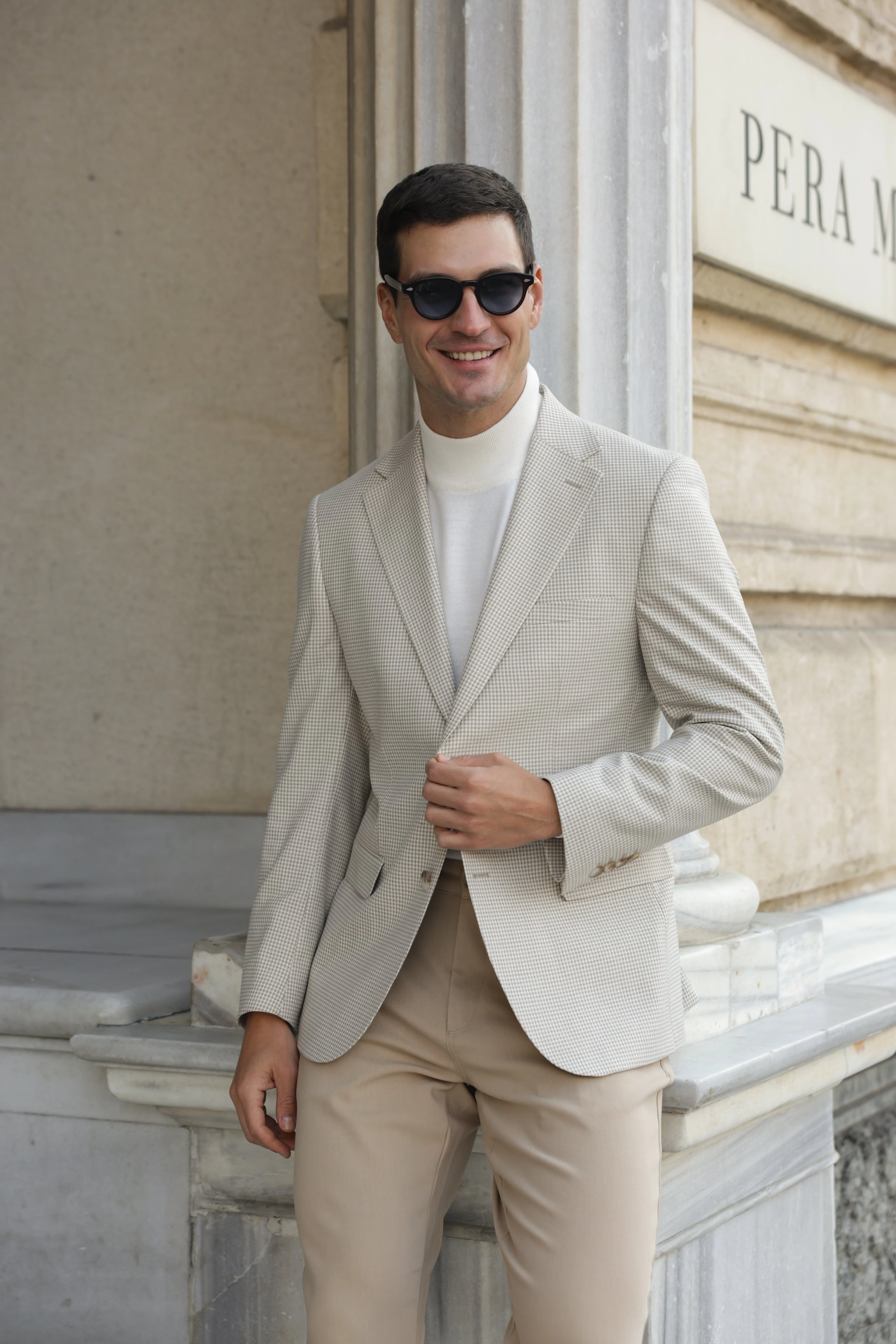 Erkek Krem Flanel Ceket