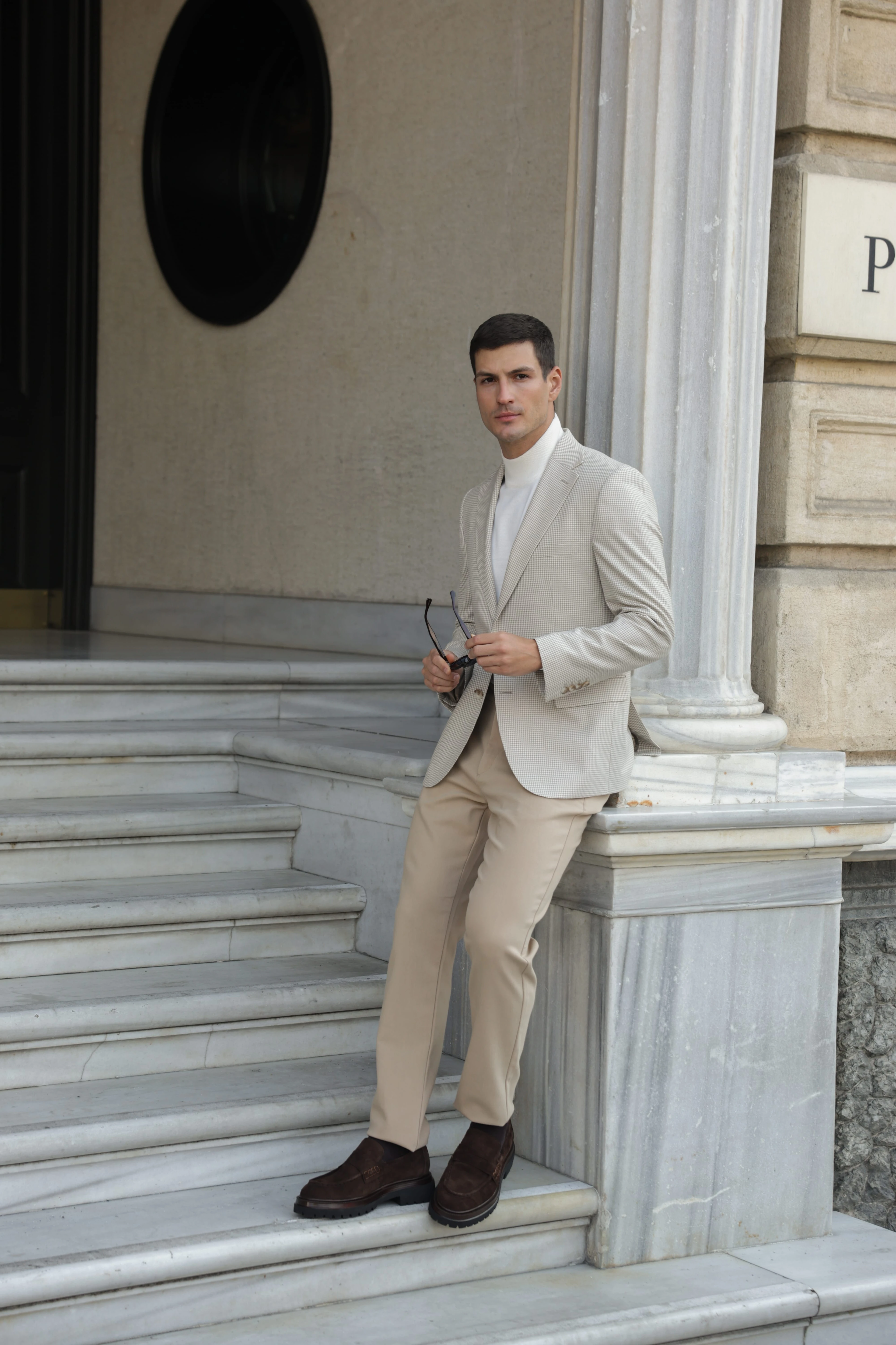 Erkek Krem Flanel Ceket