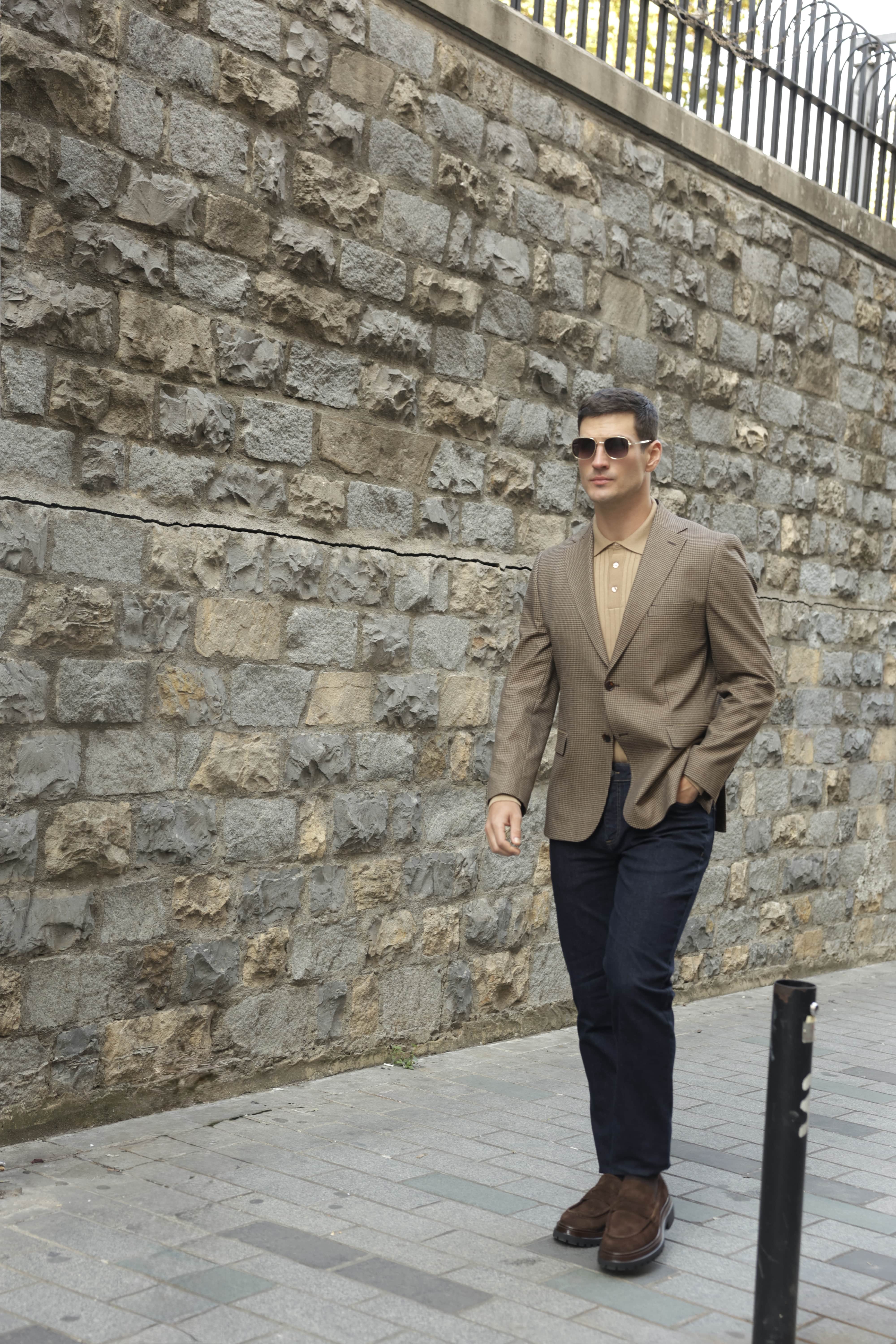 Erkek Kahverengi Flanel Ceket