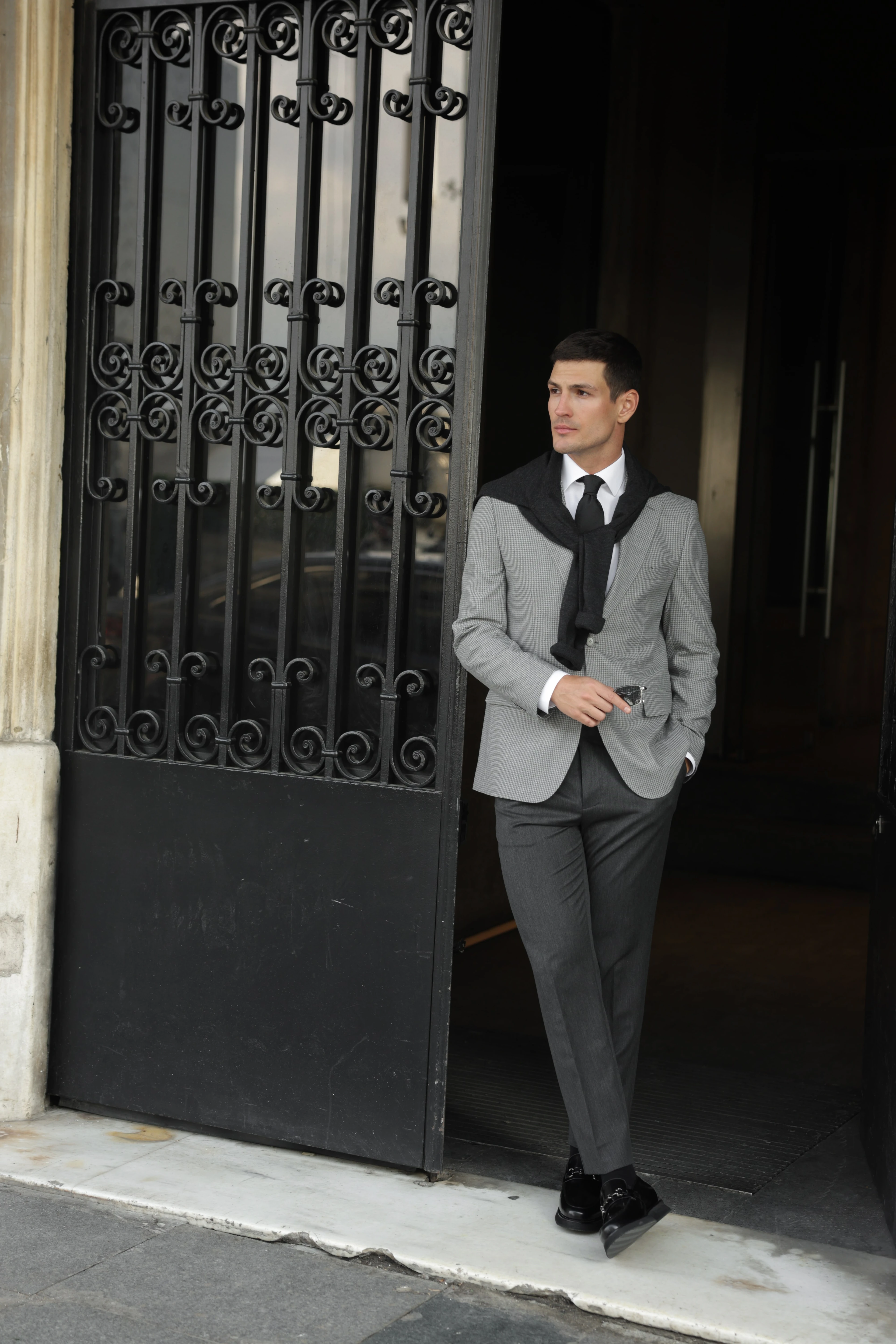 Erkek Gri Flanel Ceket