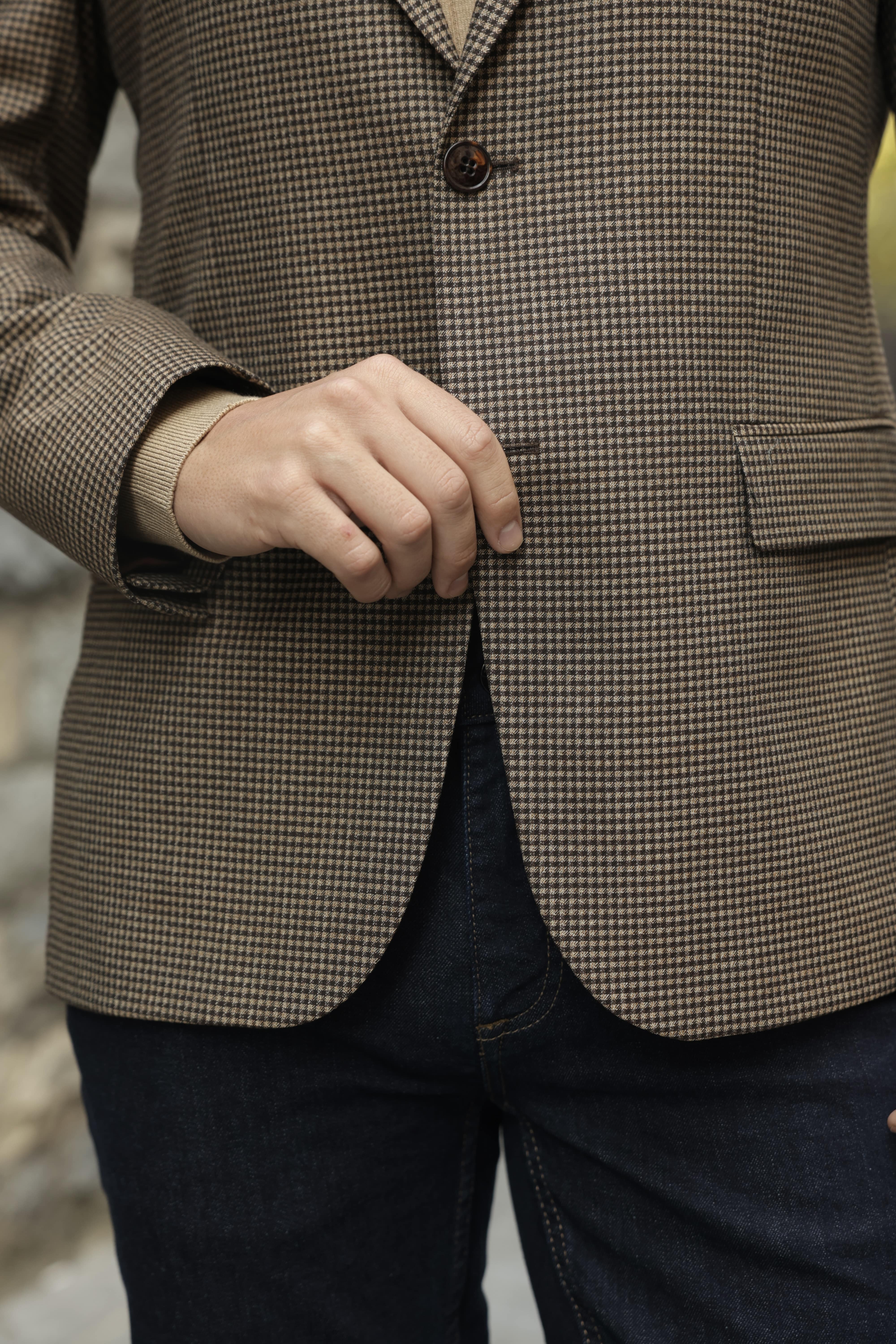 Erkek Kahverengi Flanel Ceket