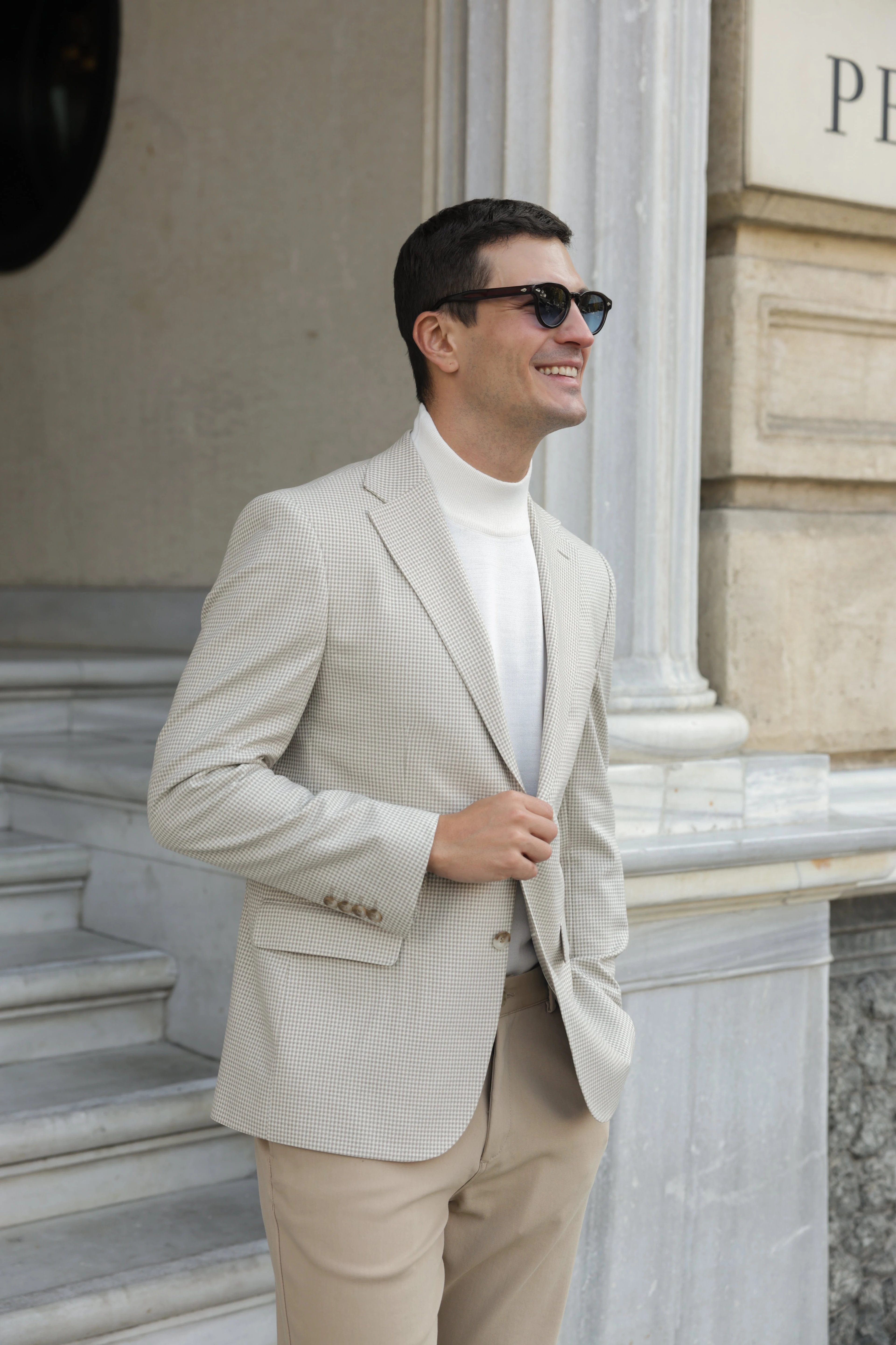 Erkek Krem Flanel Ceket