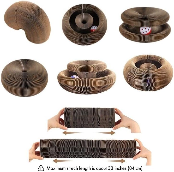 Katlanabilir Kedi Tırmalama Oyuncağı Toplu Catnipli Akordeon Tasarım Zeka Geliştirici