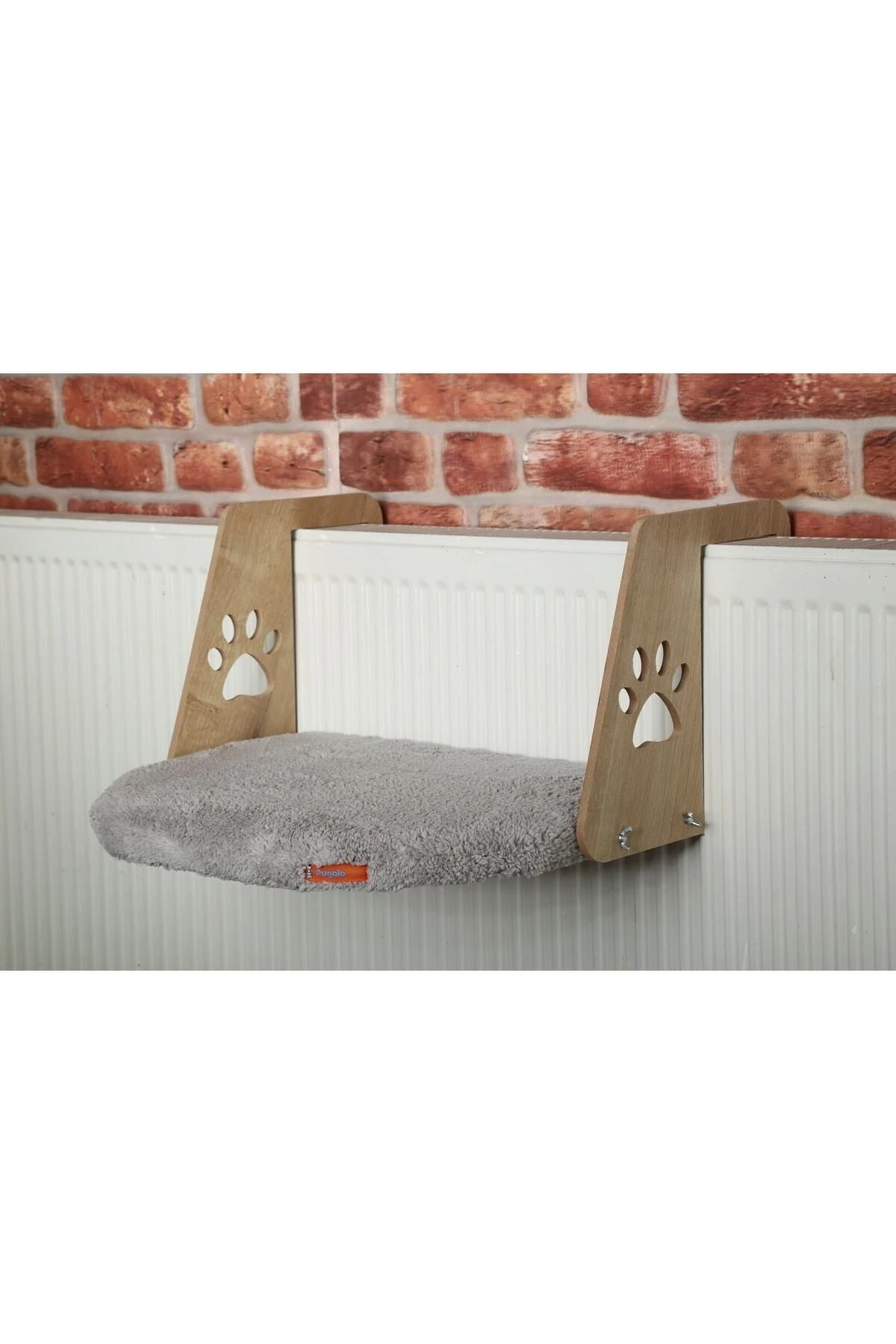 Petpal Kalorifer Petek Radyatör Yatağı Kedi Köpek Geniş Kalorifer Yatağı Peluş Gri Renkte