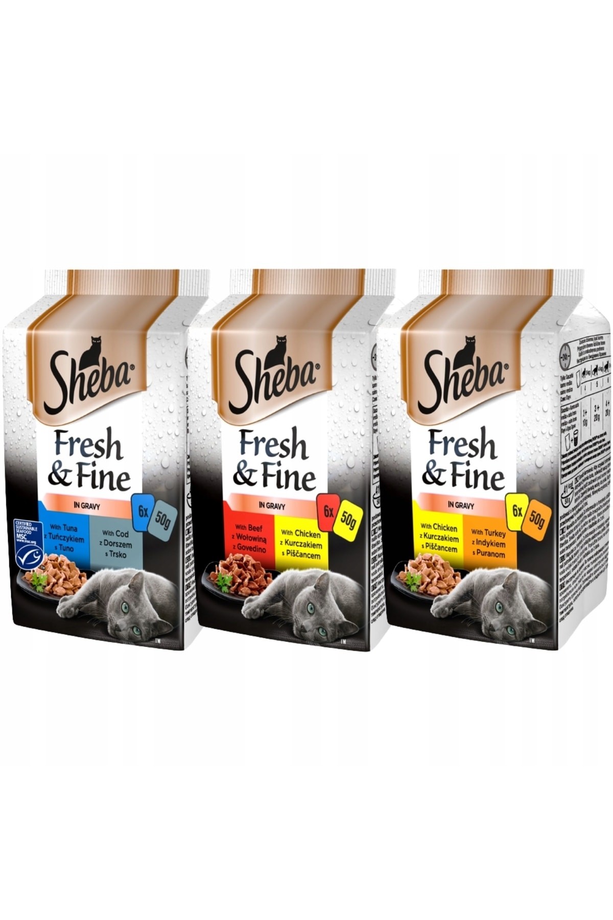 Sheba Fresh & Fine Kümes Hayvanları Yaş Mama 300 G (6x50g)