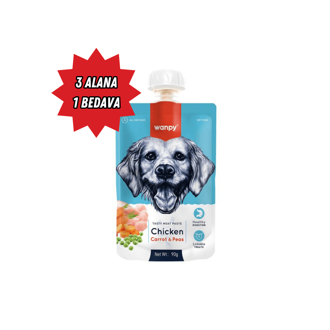 Wanpy Taze Tavuklu&Havuçlu Köpek Et Ezmesi 90 gr