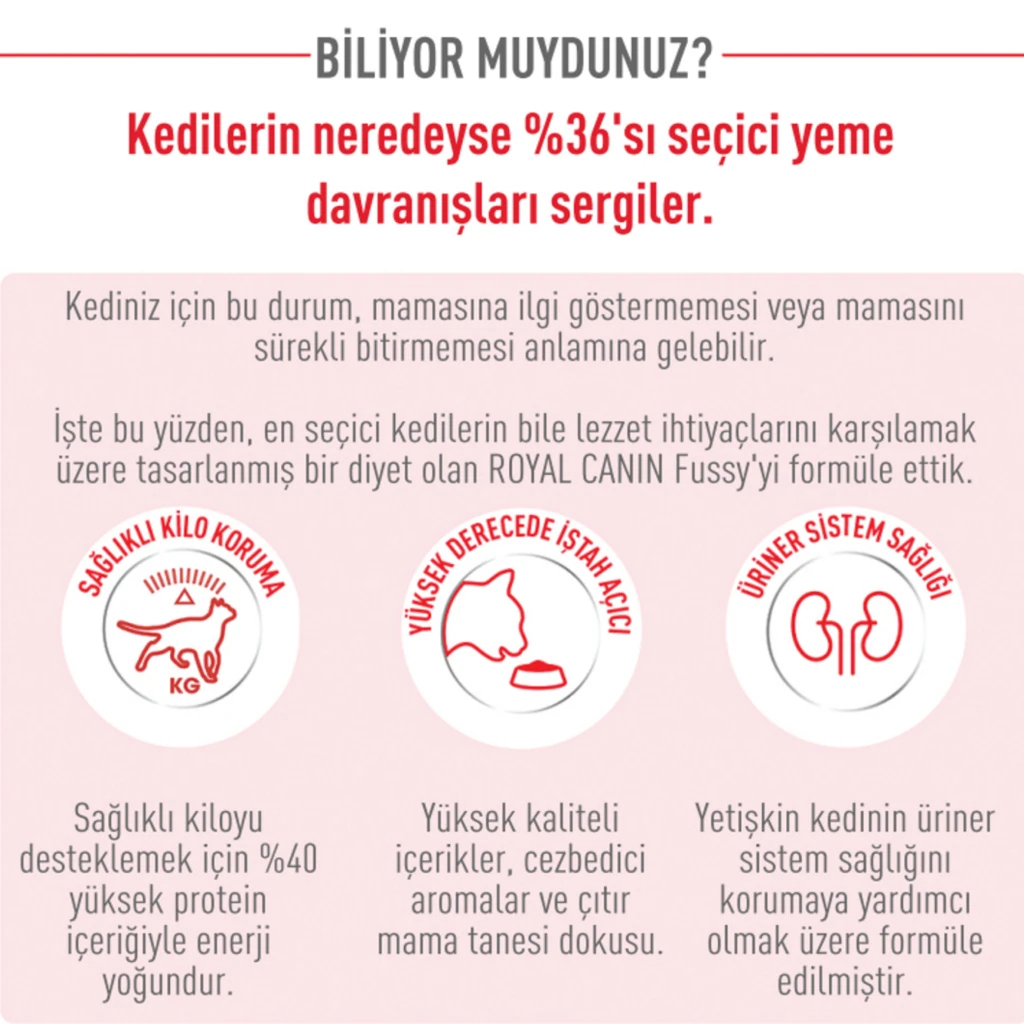Royal Canin Fusyy Exigent Hassas Seçici Kediler için Kedi Maması 2kg