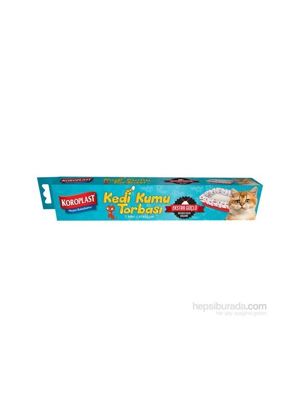 Koroplast Extra Güçlü Kedi Kumu Torbası 82X50 Cm 7 Adet