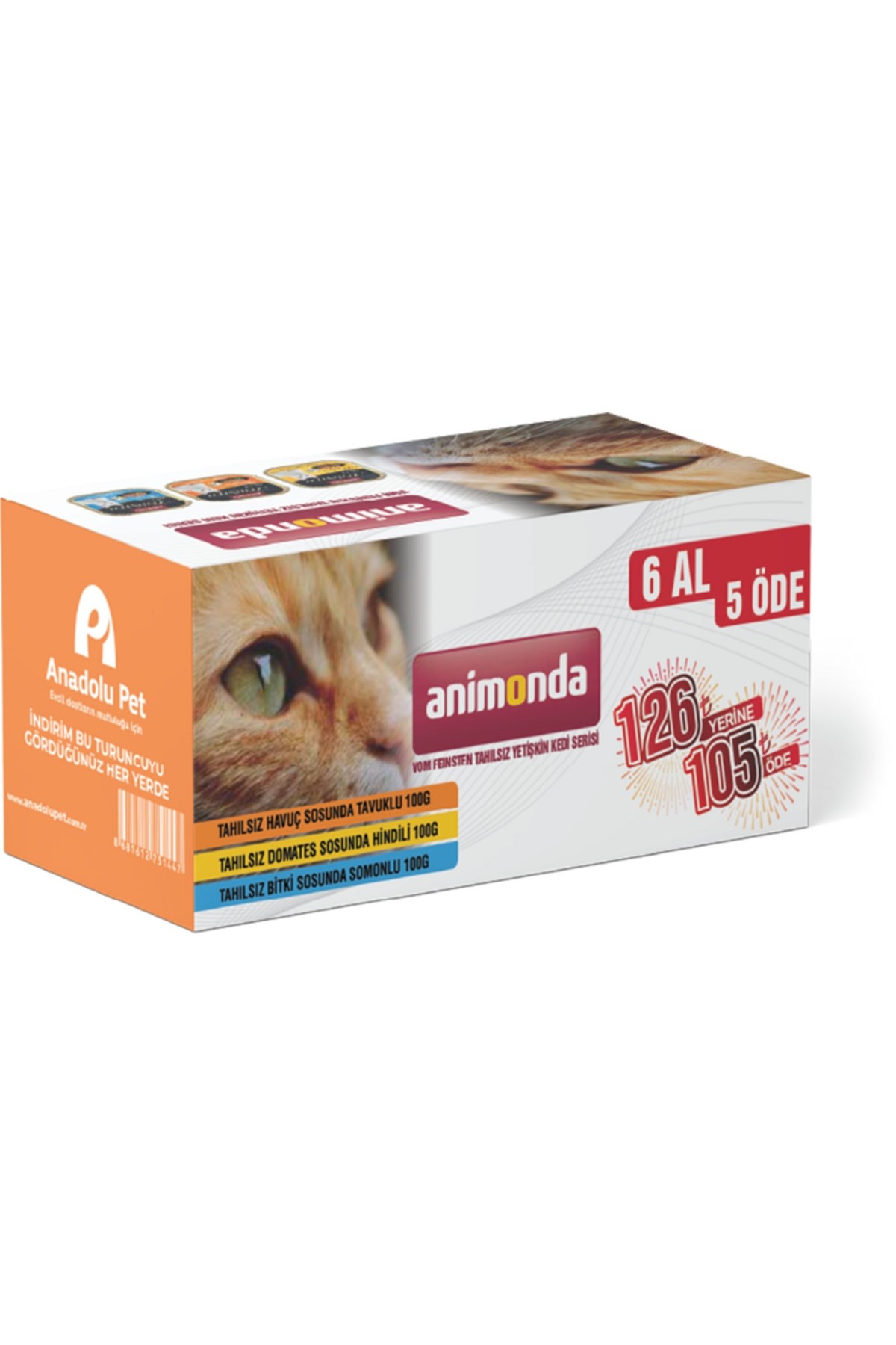 Animonda Vom Feinsten Tahılsız Yetişkin Kedi Konserve 100grx6 Adet