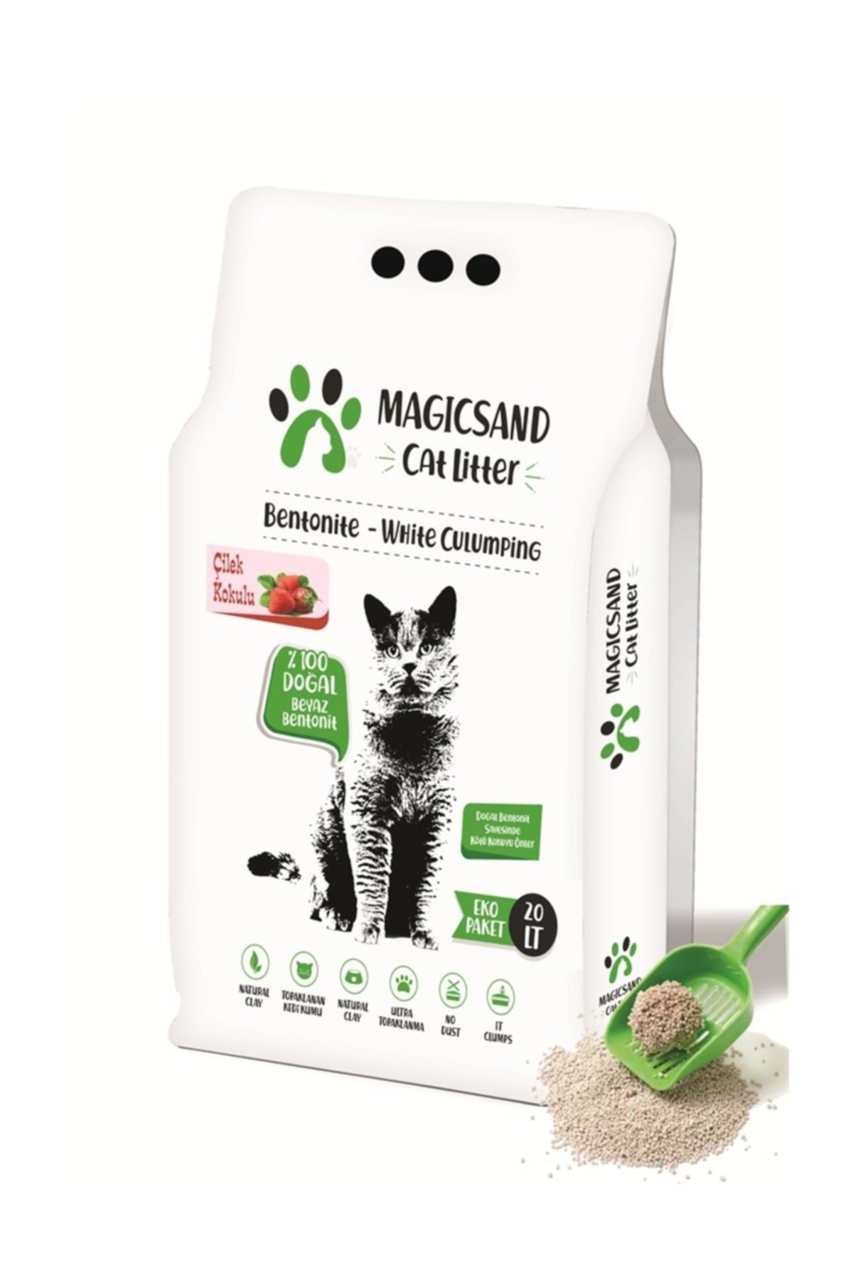 Magicsand Çilek Kokulu İnce Taneli Kedi Kumu 20 lt