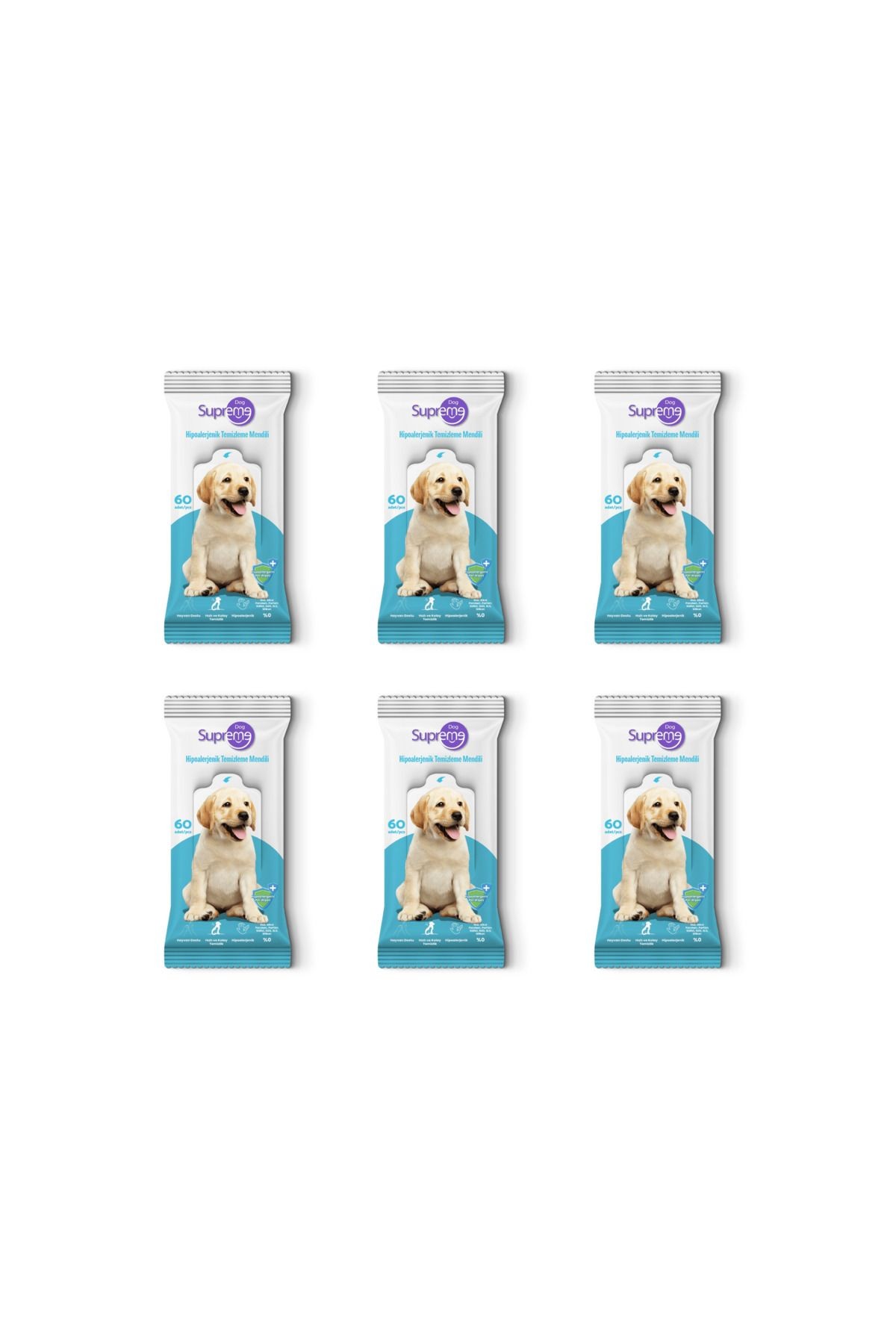 Supreme Kedi - Köpek Hipoalerjenik Temizleme Mendili X 6 Adet