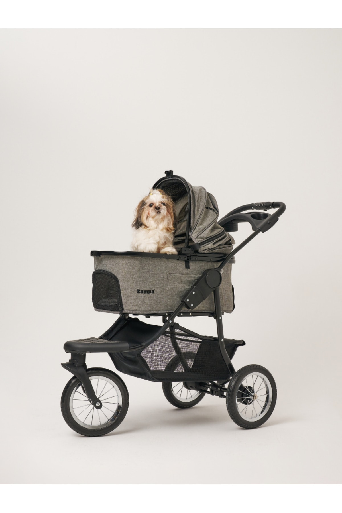 Zampa Melona Kedi Ve Köpek Arabası Gri 57x84x107 Cm