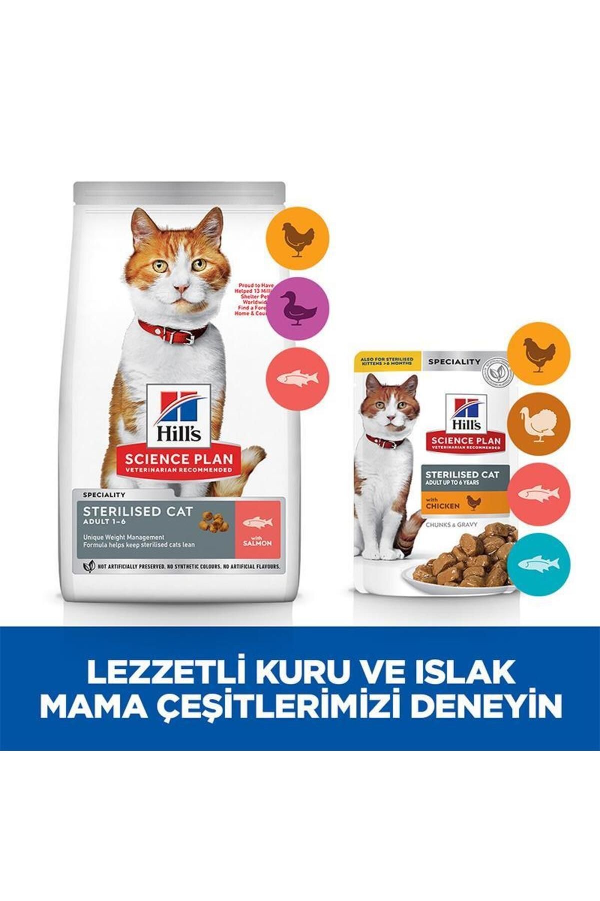 HİLL'S Somonlu Kısırlaştırılmış Yetişkin Kedi Maması 1.5kg