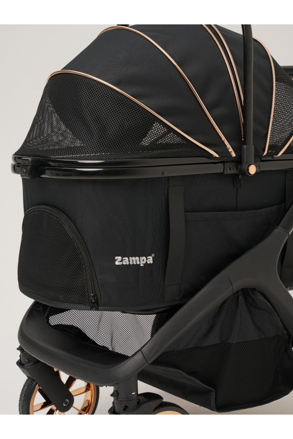 Zampa Solaris Kedi & Köpek Arabası Siyah 55x88x95