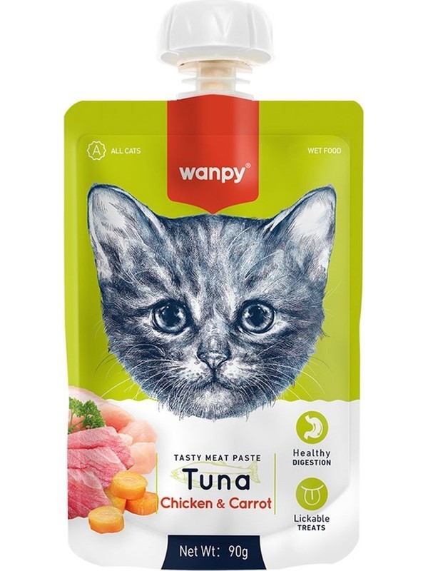 Wanpy Taze Ton Balıklı Tavuklu Kedi Et Ezmesi 90 gr