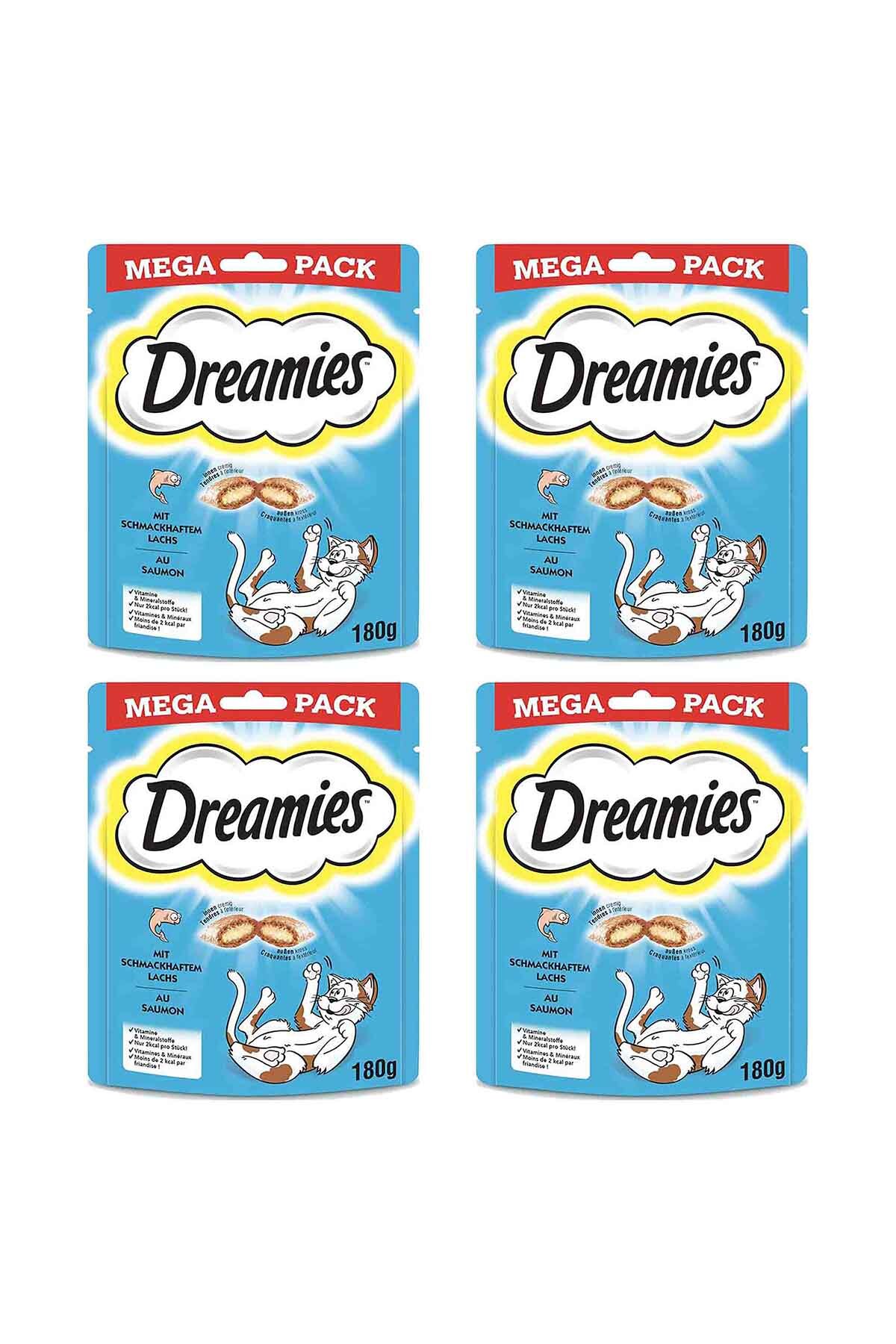 Dreamies Somonlu Mega Kedi Ödül Maması 180 G X 4 Adet