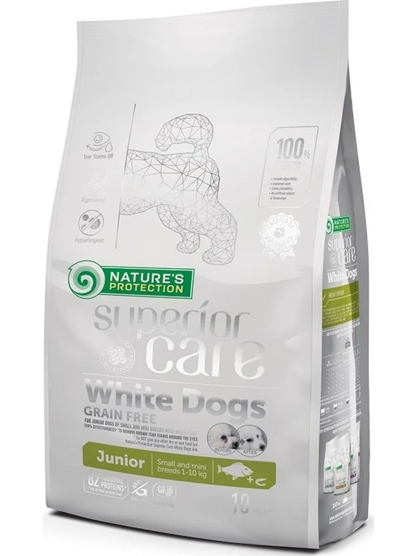 N. Protection Nature's Tahılsız Küçük Irk Beyaz Tüylü Yavru Köpek Maması 1,5 kg