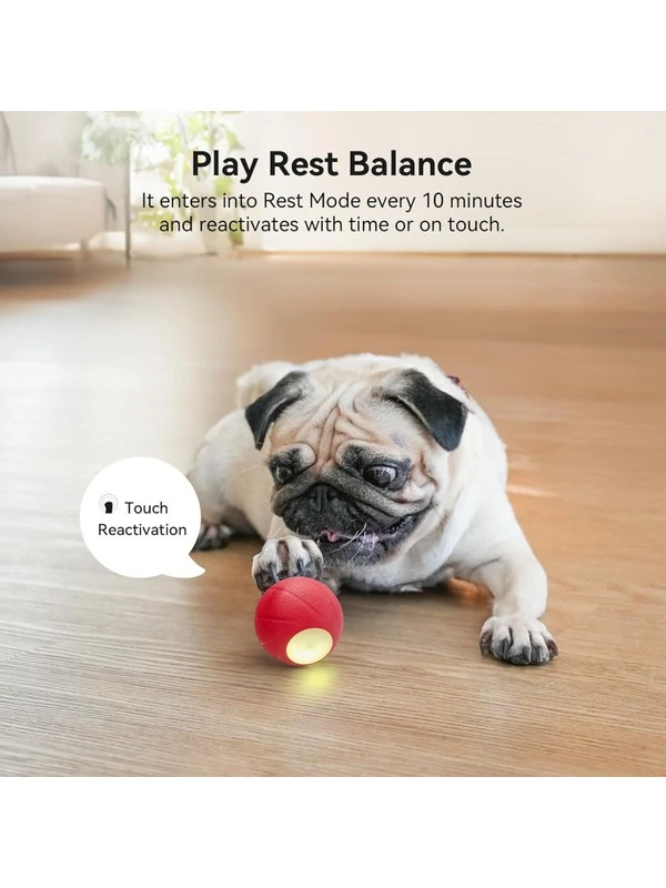 Cheerble Şarjlı Akıllı İneraktif KEDİ KÖPEK Oyun Topu Kırmızı Small 5.5 cm
