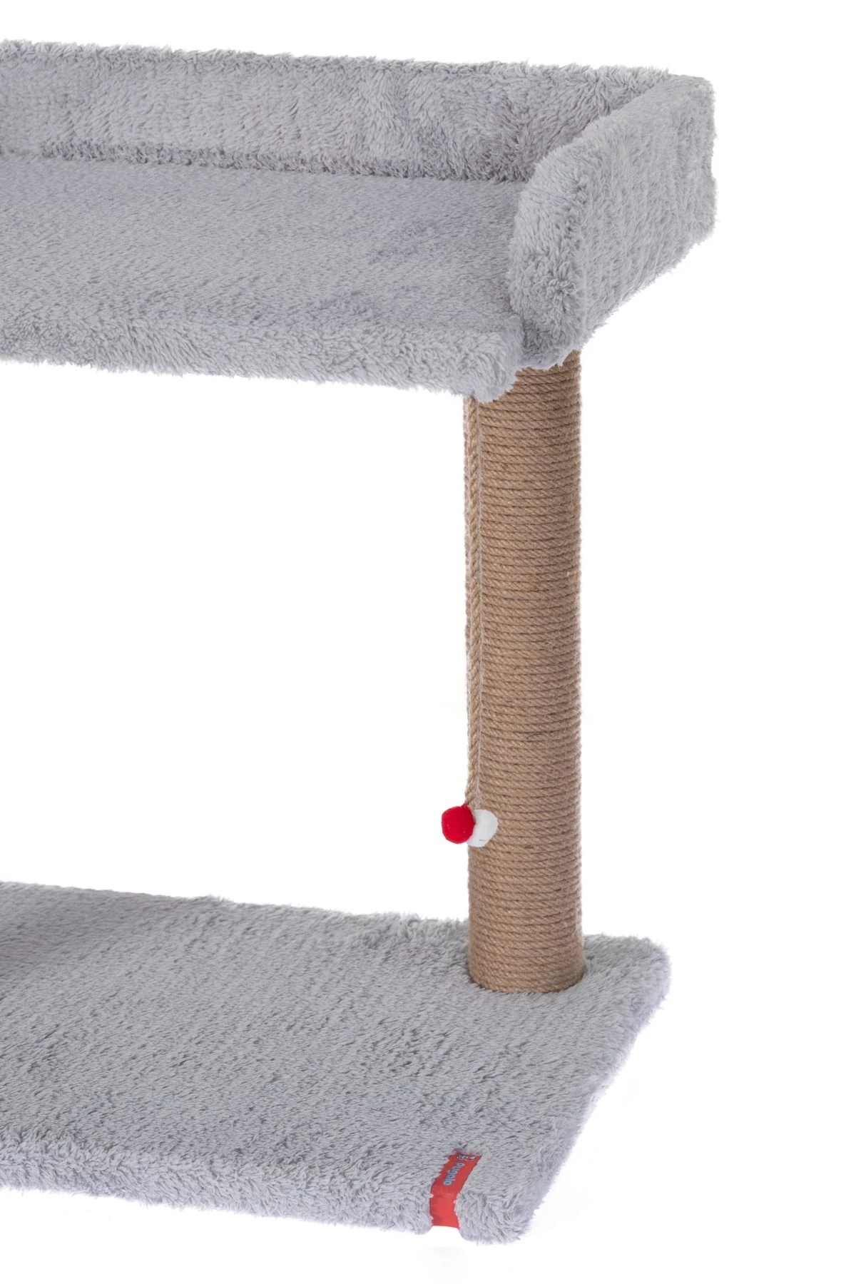 Petpal Platform Oturaklı Kedi Tırmalaması Gri Geniş Yataklı